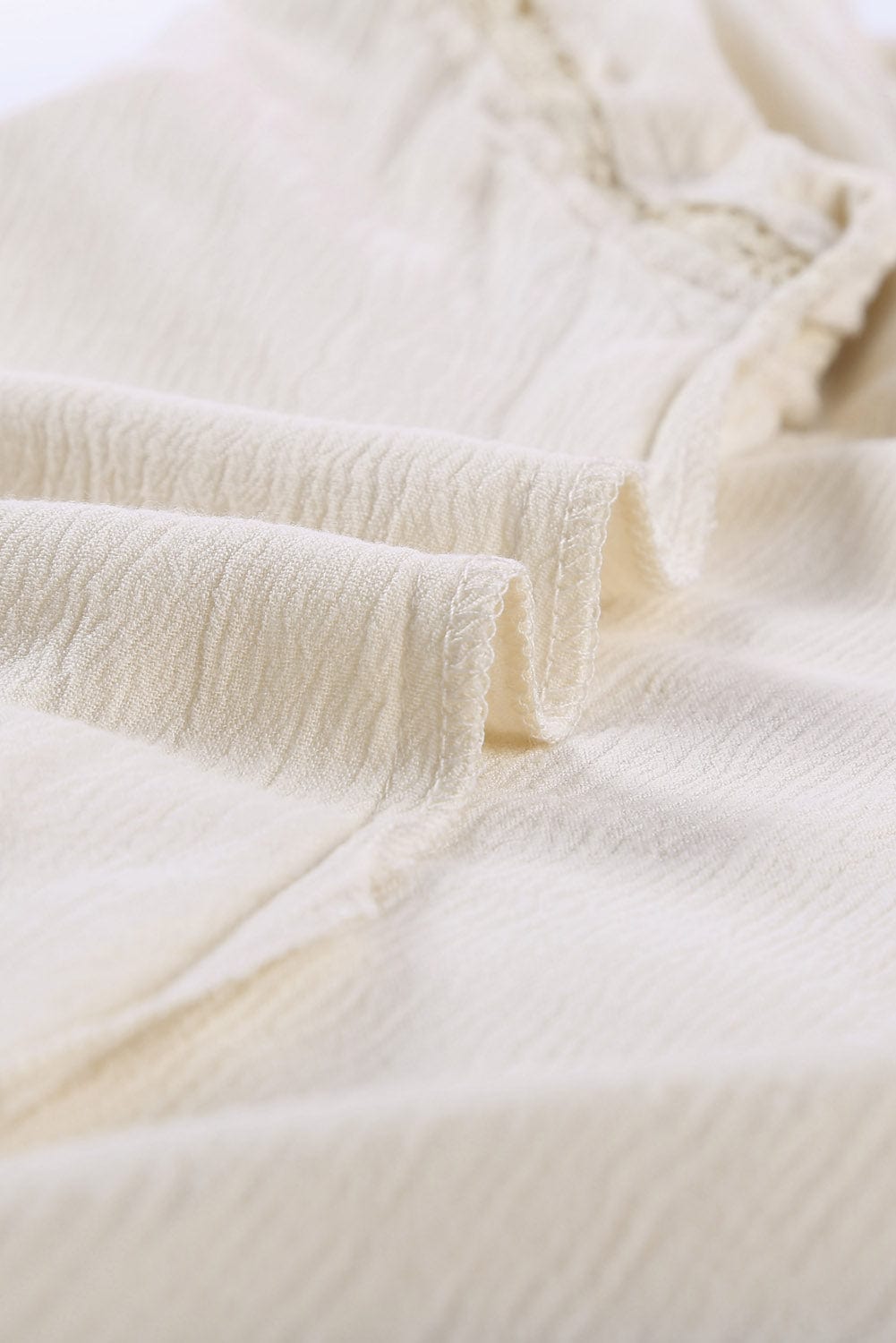 Eyelet Embroidered Button-Up Jumpsuit