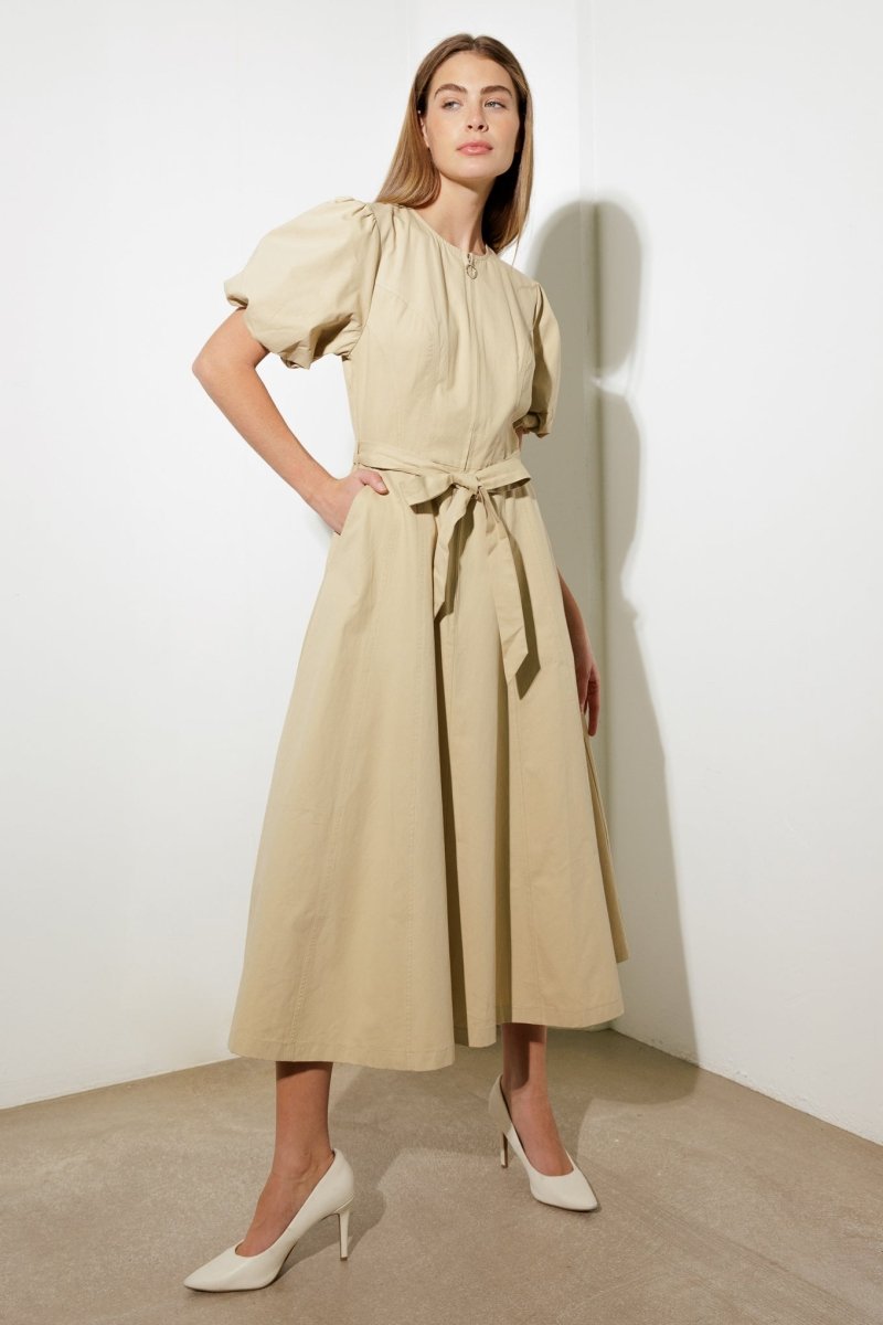 WHAT DO YOU MEAN WOVEN MIDI DRESS - Love Salve