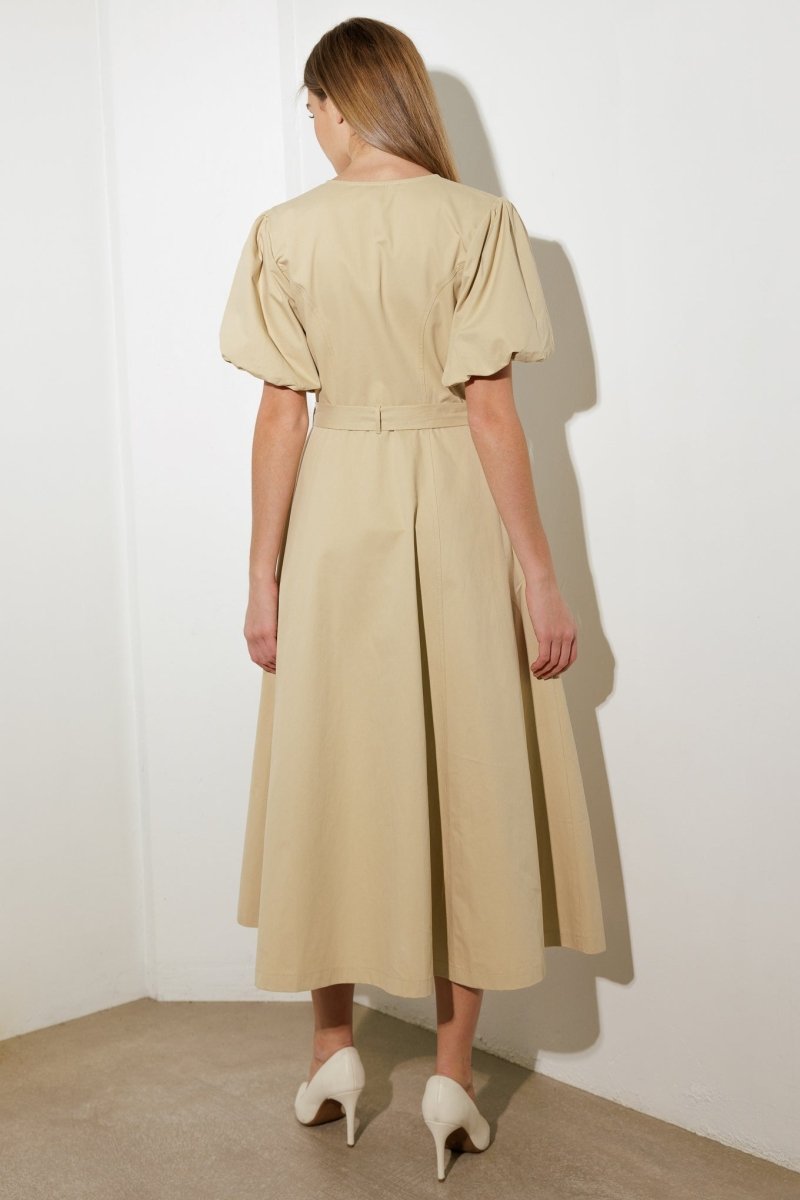 WHAT DO YOU MEAN WOVEN MIDI DRESS - Love Salve
