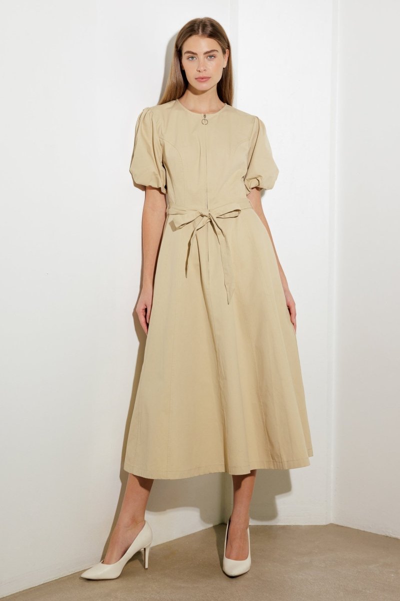 WHAT DO YOU MEAN WOVEN MIDI DRESS - Love Salve