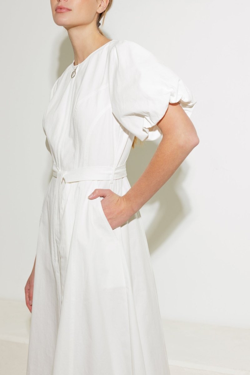 WHAT DO YOU MEAN WOVEN MIDI DRESS - Love Salve