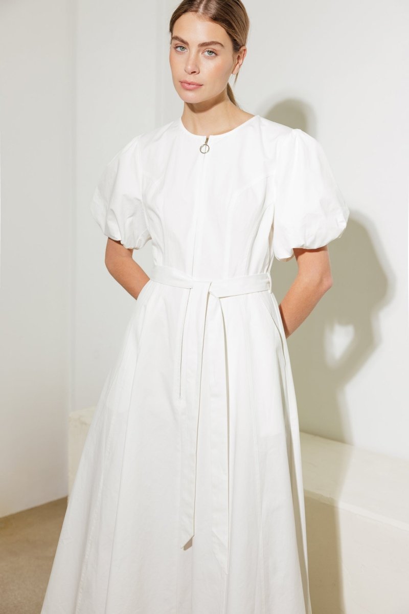 WHAT DO YOU MEAN WOVEN MIDI DRESS - Love Salve