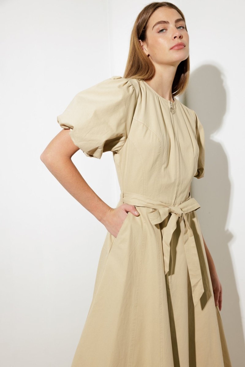 WHAT DO YOU MEAN WOVEN MIDI DRESS - Love Salve