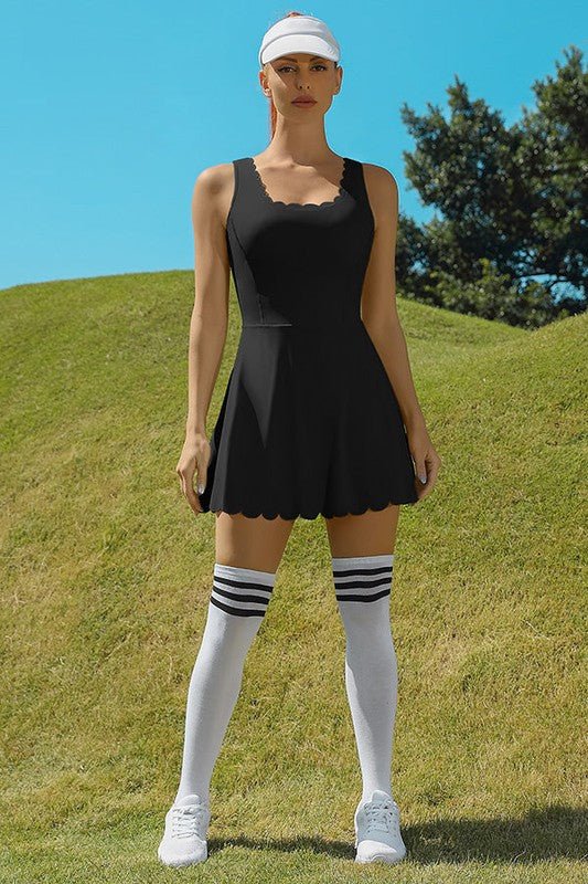 Women Workout Golf Tennis Dress with Shorts Pocket for Active Sports - Love Salve