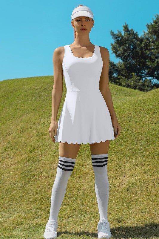 Women Workout Golf Tennis Dress with Shorts Pocket for Active Sports - Love Salve