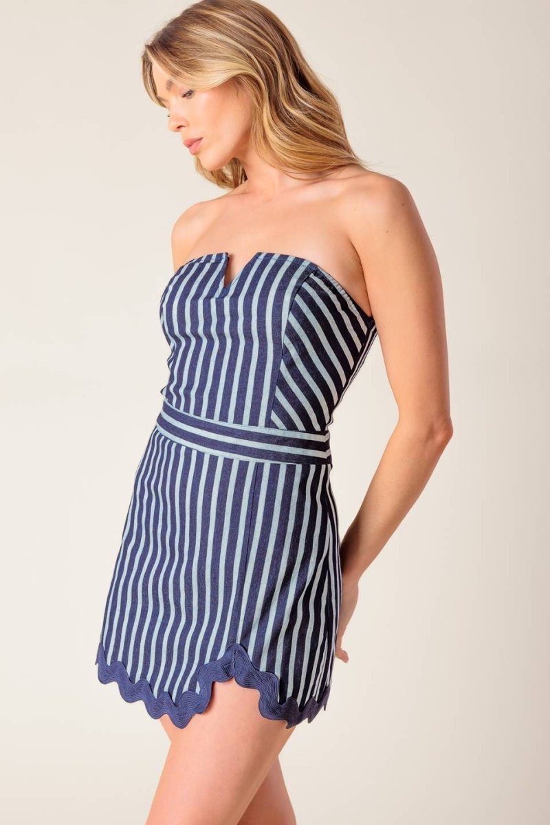 YOUNG AT HEART WOVEN SKORT ROMPER - Love Salve