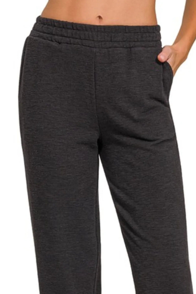 Zenana Cotton Slub Jogger Pants for Comfortable Style - Love Salve