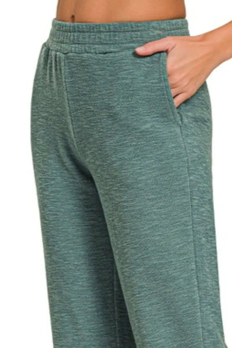 Zenana Cotton Slub Jogger Pants for Ultimate Comfort - Love Salve