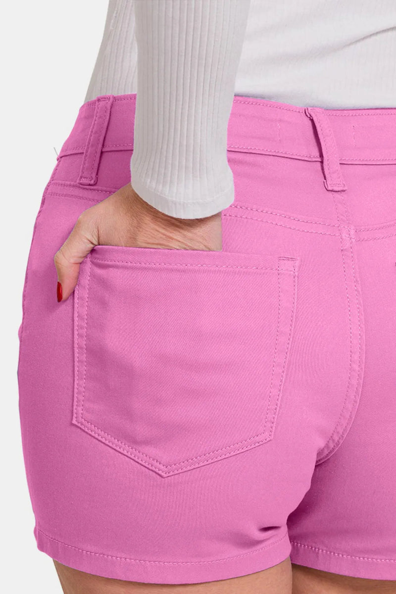 Zenana High Waist Denim Shorts for Women in Classic Style - Love Salve