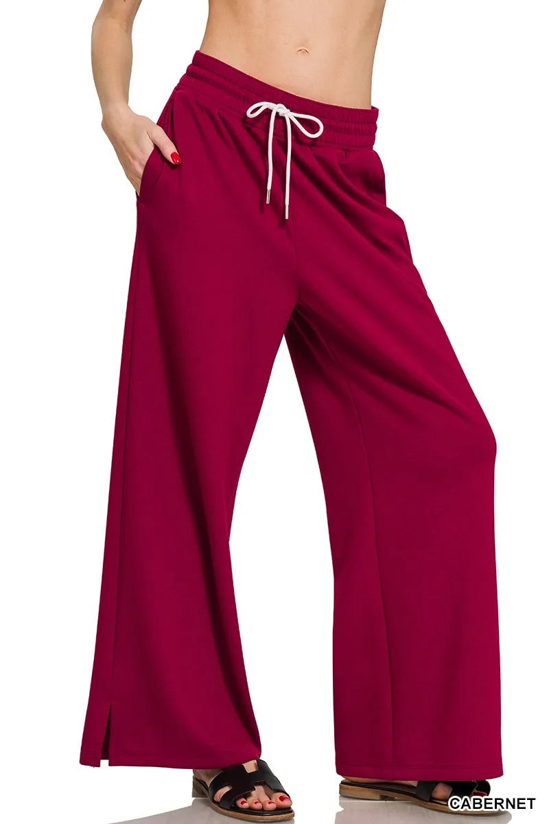 Zenana Scuba Drawstring Pants for Comfort and Style - Love Salve