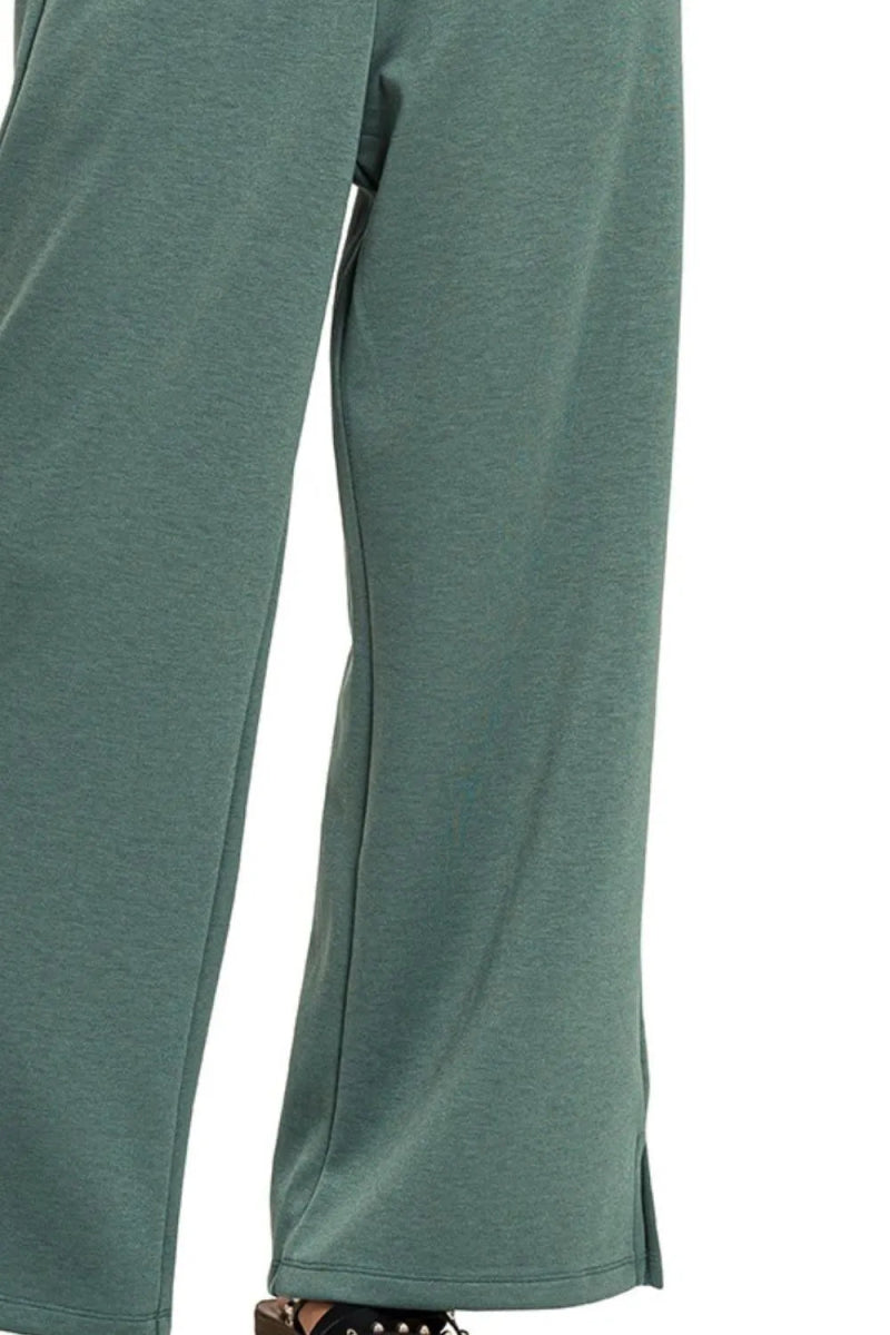 Zenana Scuba Drawstring Pants for Comfort and Style - Love Salve