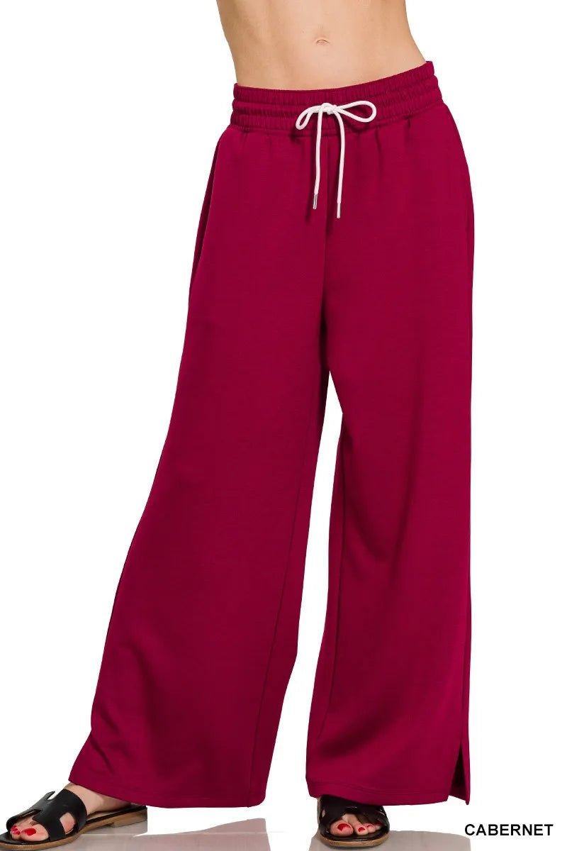 Zenana Scuba Drawstring Pants for Comfort and Style - Love Salve