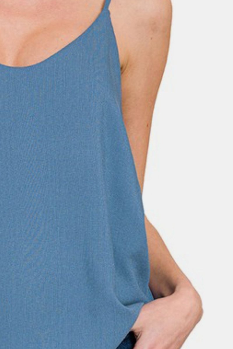 Zenana Two Layered Spaghetti Strap Cami for Women - Love Salve