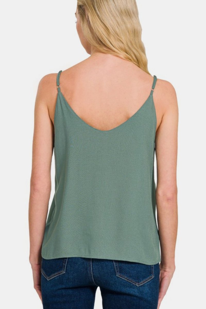Zenana Two Layered Spaghetti Strap Cami for Women - Love Salve