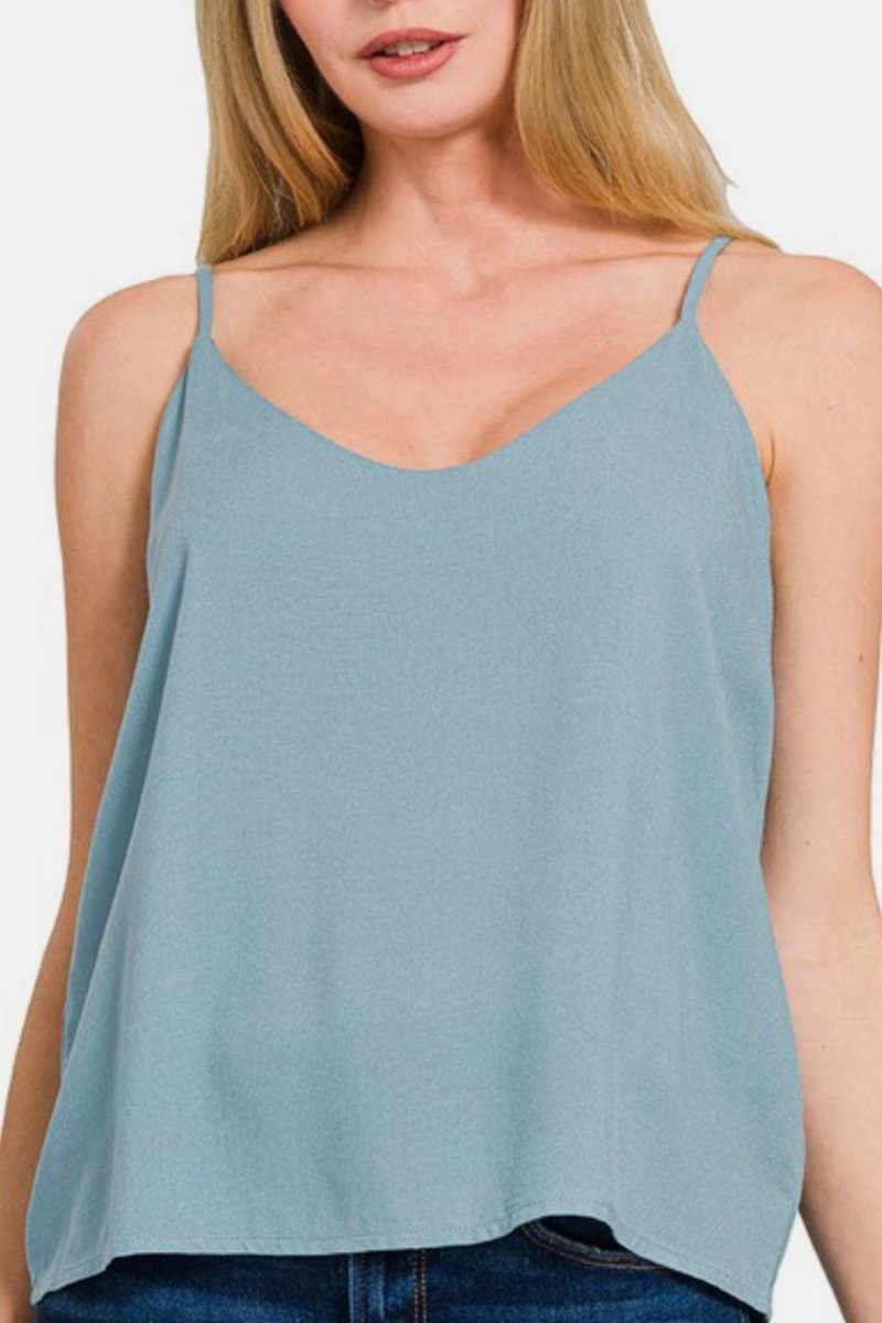 Zenana Two Layered Spaghetti Strap Cami for Women - Love Salve