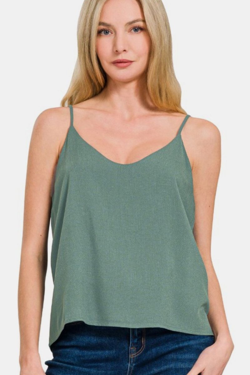 Zenana Two Layered Spaghetti Strap Cami for Women - Love Salve