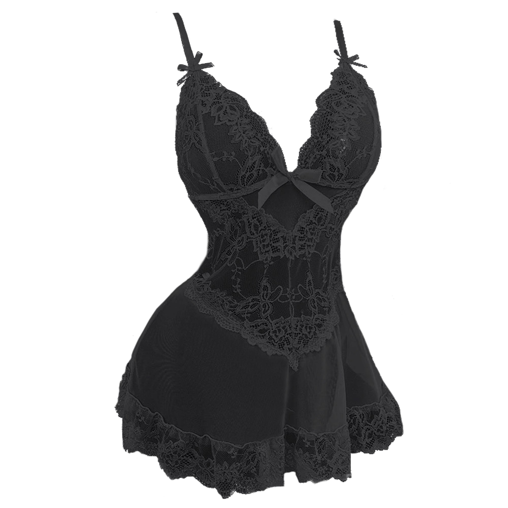 Women's Nightdress Lace Satin Nightgowns Sexy Lingerie