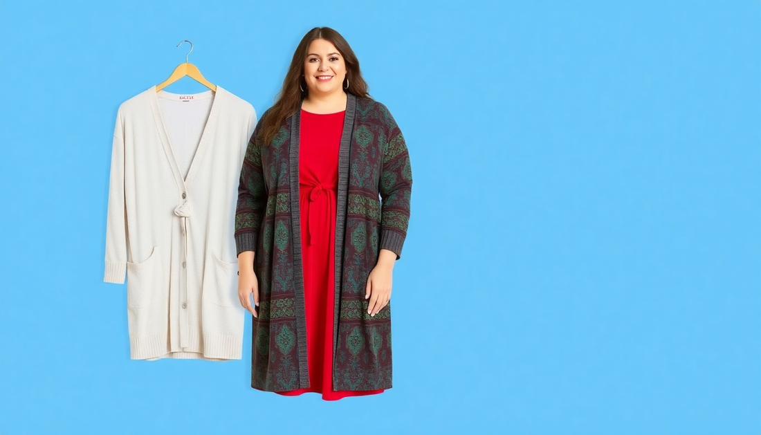 Trending in 2025: Must-Have Plus Size Styles from Cozy Cardigans to Eye-Catching Red Empire Waist Dresses