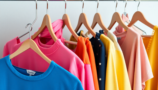 Colorful plus size clothing hanging on rack showcasing trendy Flying Tomato styles for 2025.
