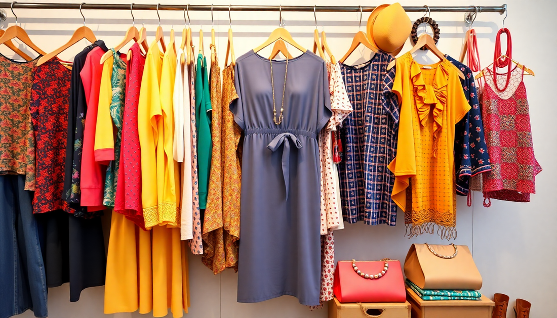Plus size styles featuring vibrant dresses, playful prints, and statement accessories.