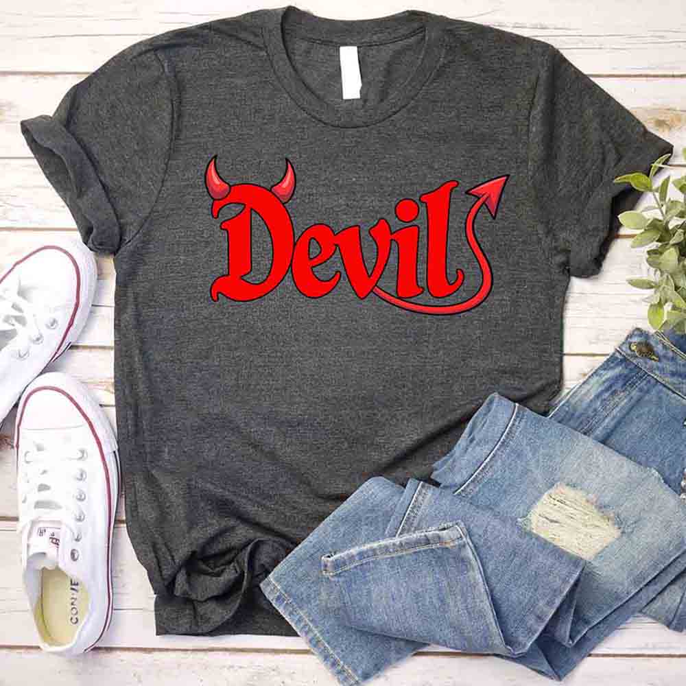 I Put the D in Devil Shirts For Couples Funny Matching Him & Her Halloween T-Shirts Adorb.co