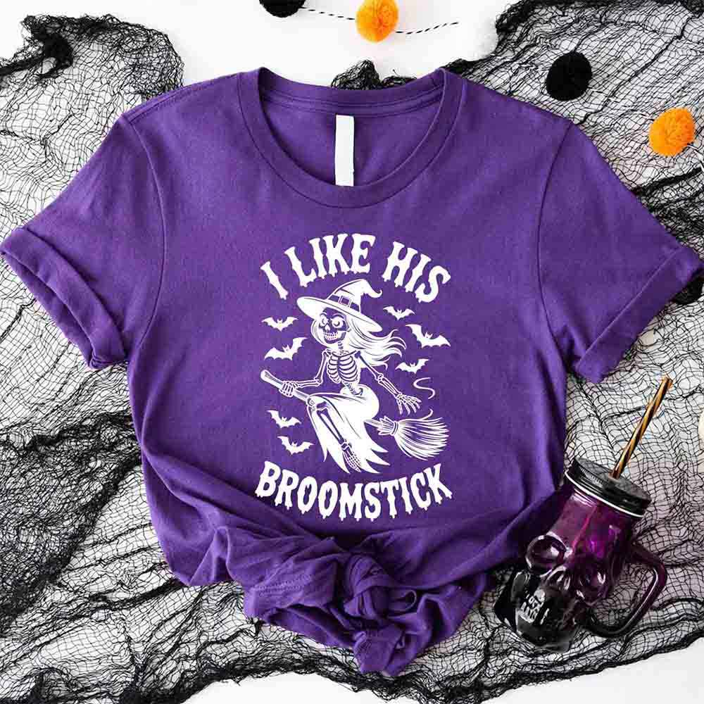 I Like Her Pumpkins & His Broomstick Shirts | Funny Matching Halloween Couple T-Shirts Adorb.co