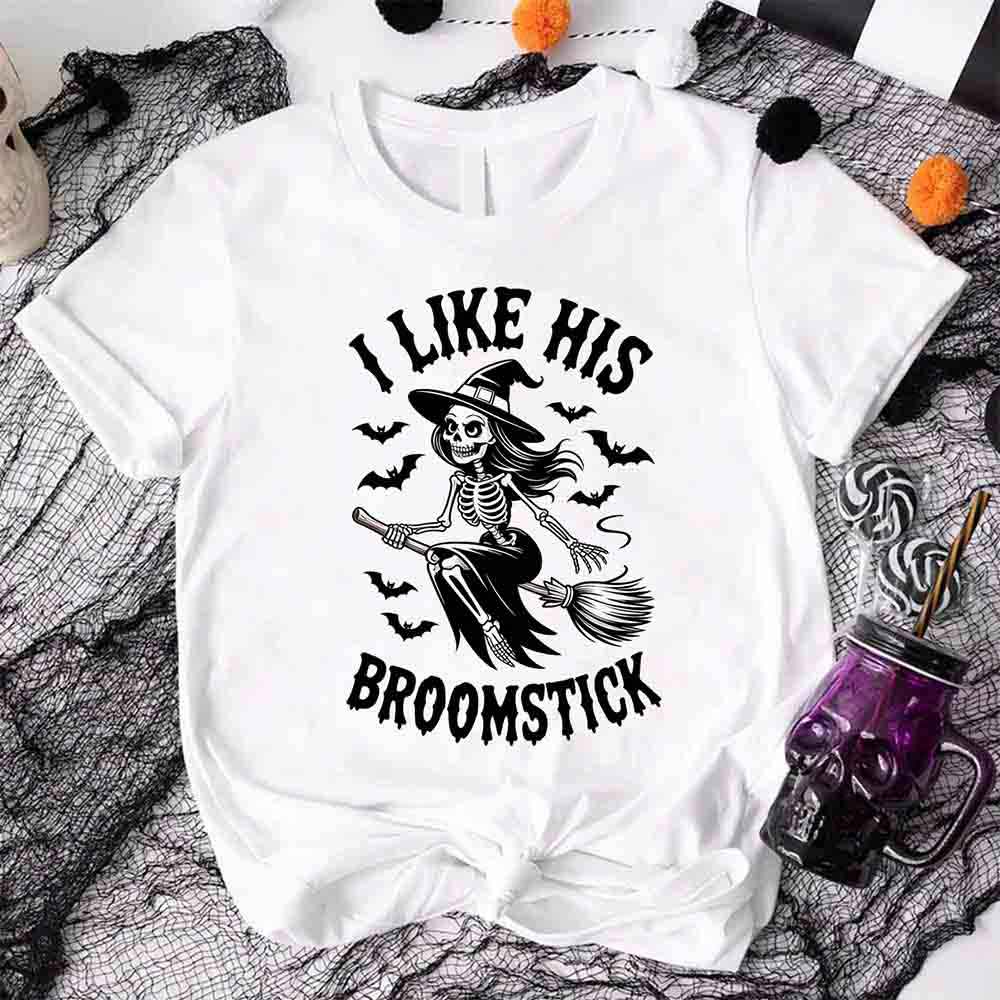 I Like Her Pumpkins & His Broomstick Shirts | Funny Matching Halloween Couple T-Shirts Adorb.co