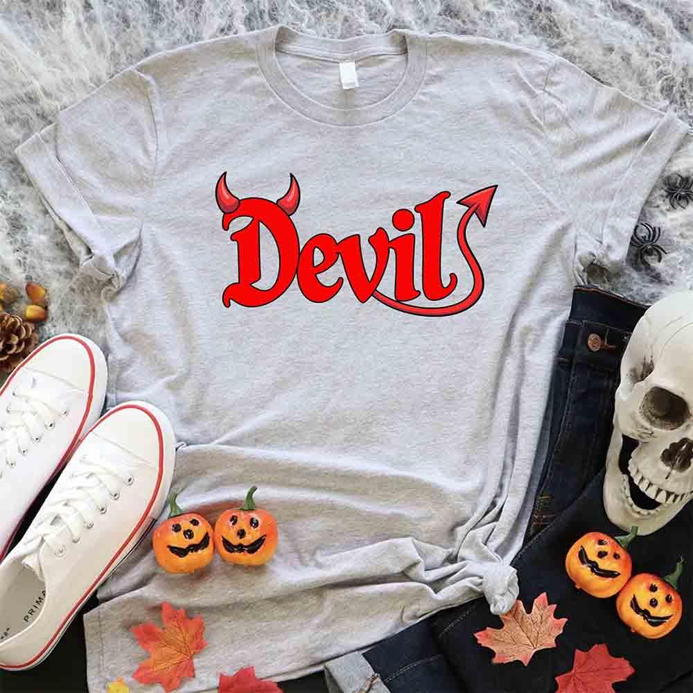 The pair of Adorb.co funny Halloween t-shirts neatly folded, showcasing the quality graphic print before wearing.