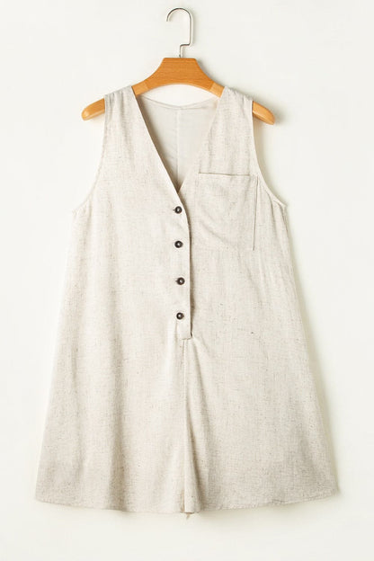 V-Neck Sleeveless Romper.