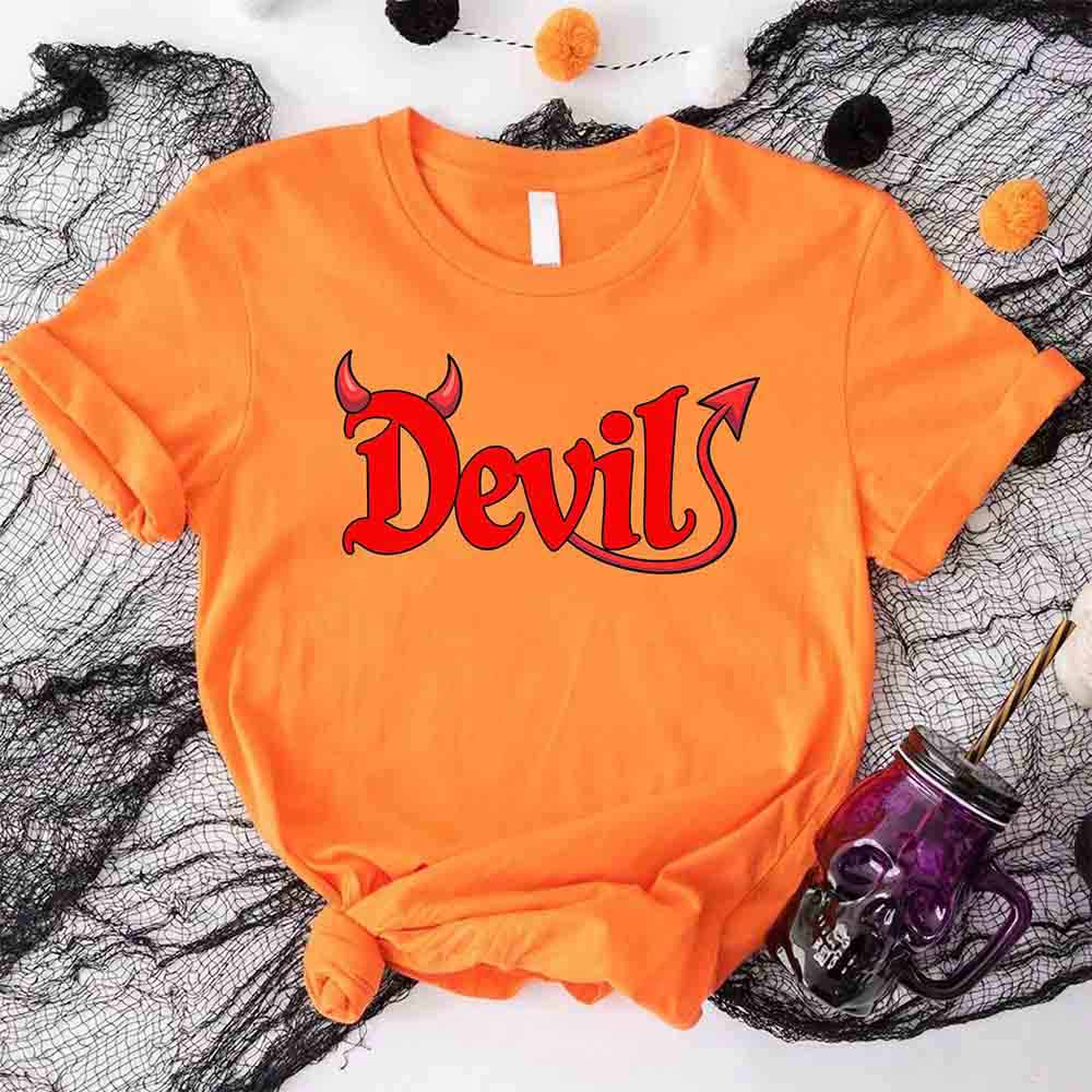 I Put the D in Devil Shirts For Couples Funny Matching Him & Her Halloween T-Shirts Adorb.co