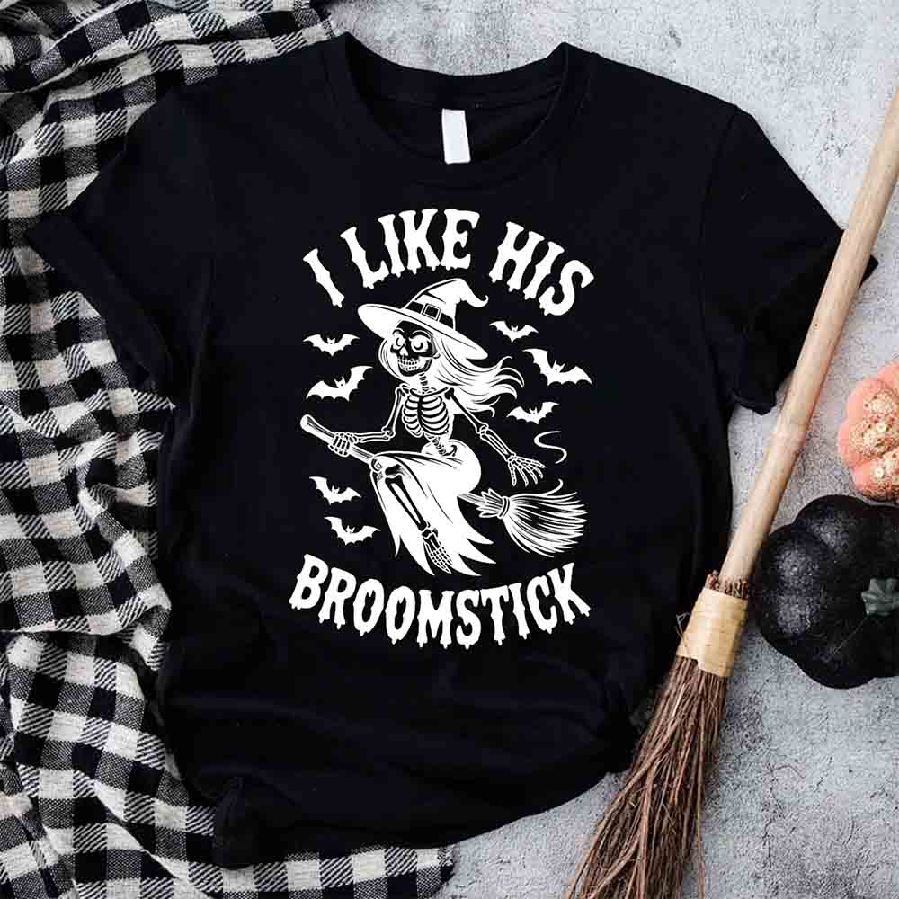 I Like Her Pumpkins & His Broomstick Shirts | Funny Matching Halloween Couple T-Shirts Adorb.co