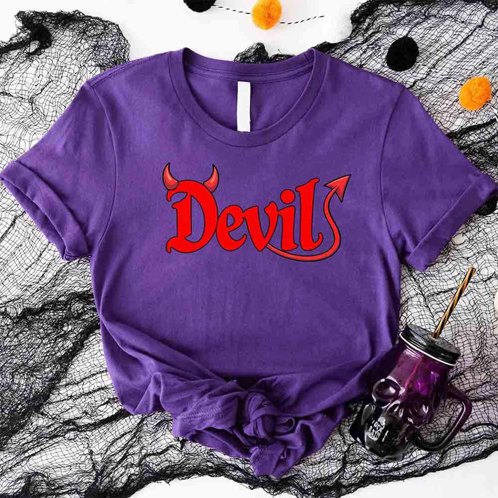 I Put the D in Devil Shirts For Couples Funny Matching Him & Her Halloween T-Shirts Adorb.co