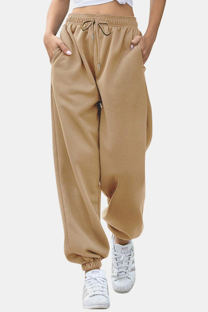 Comfy pocketed joggers with an elastic waistband