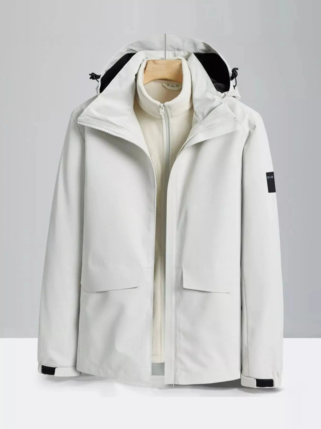 Men's Plus Size Zip Up Waterproof Hooded Jacket All Weather Simply Love