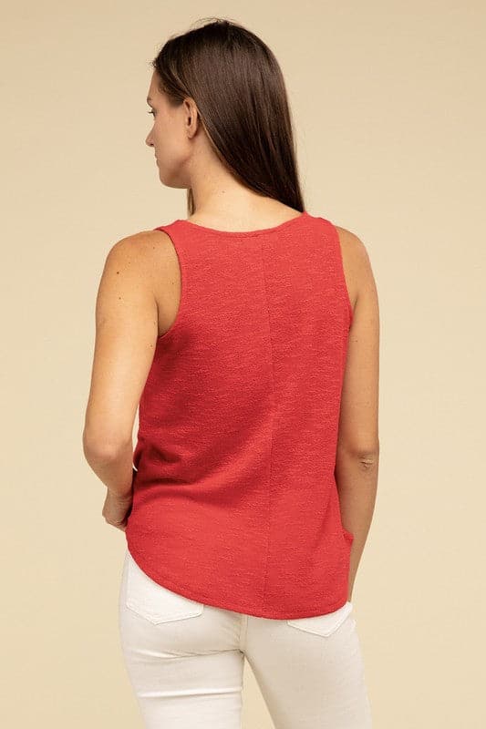 V Neck Sleeveless Cami Top.