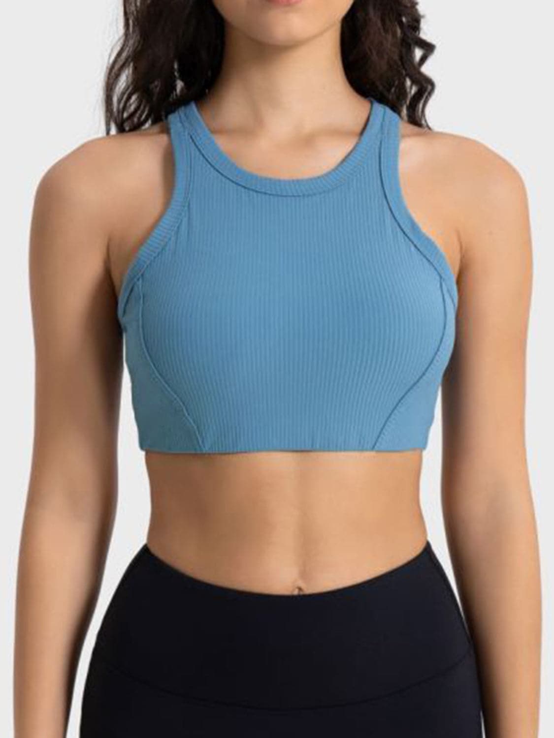 Wide Strap Cropped Sport Tank.