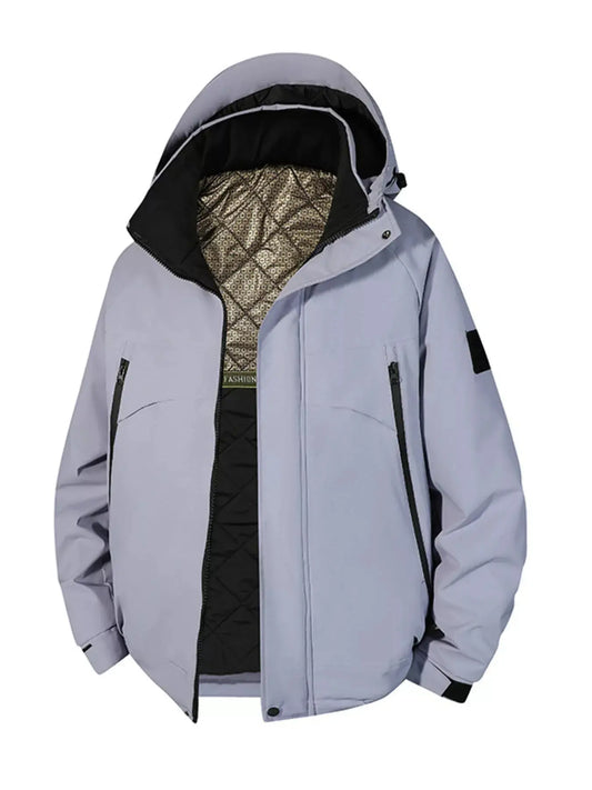 Men's Full Size Hooded Zip Up Winter Jacket Plus Size Simply Love
