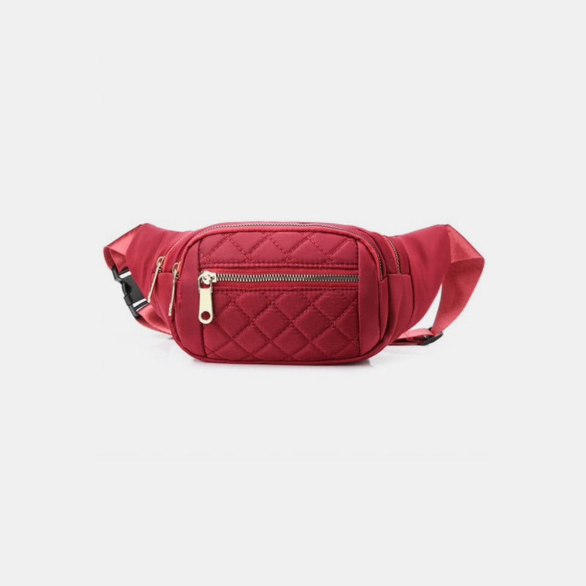 Zenana Quilted Multi Pocket Waist Belt Bag.