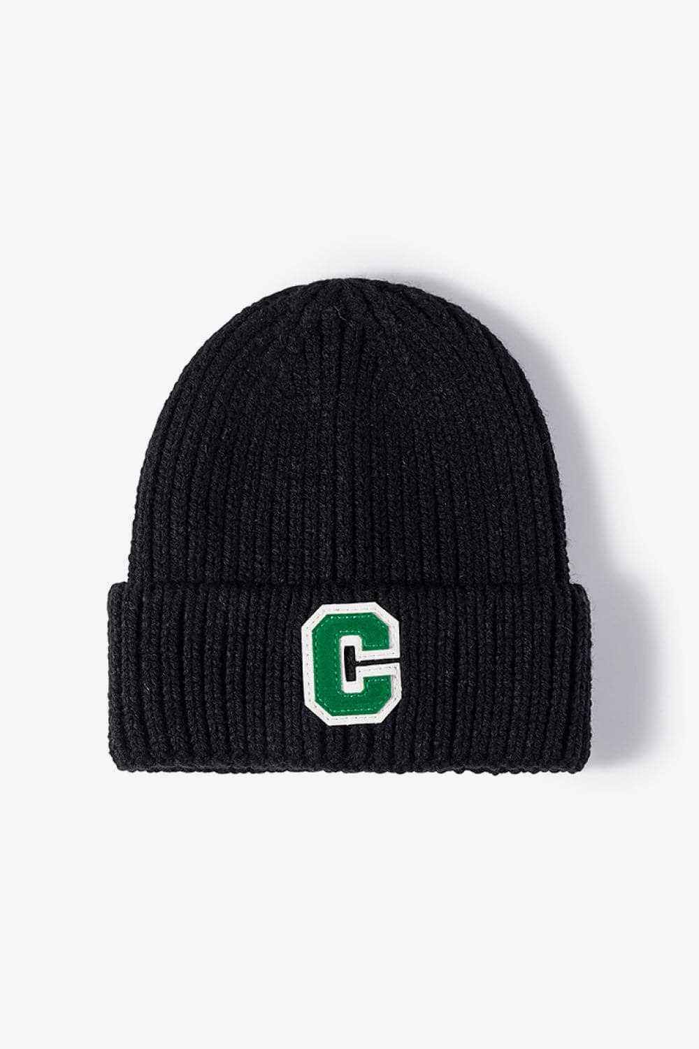 Letter C Patch Cuffed Beanie.