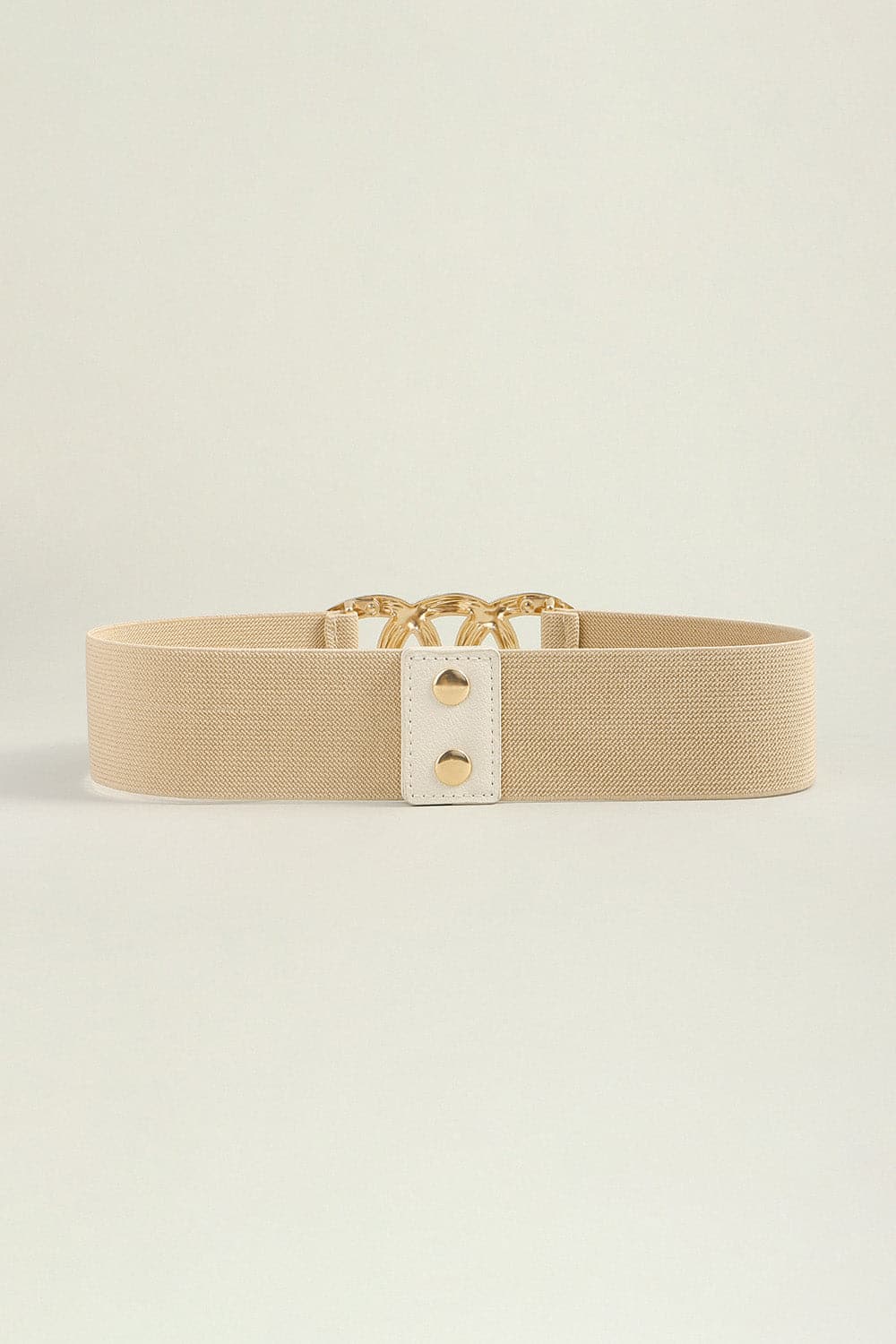 Zinc Alloy Buckle Elastic Wide Belt.