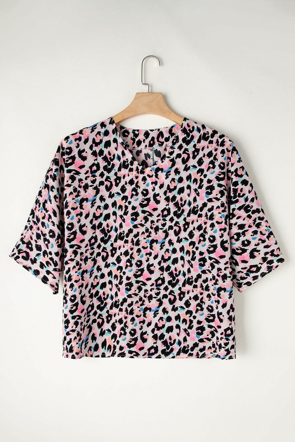 Leopard V-Neck T-Shirt.