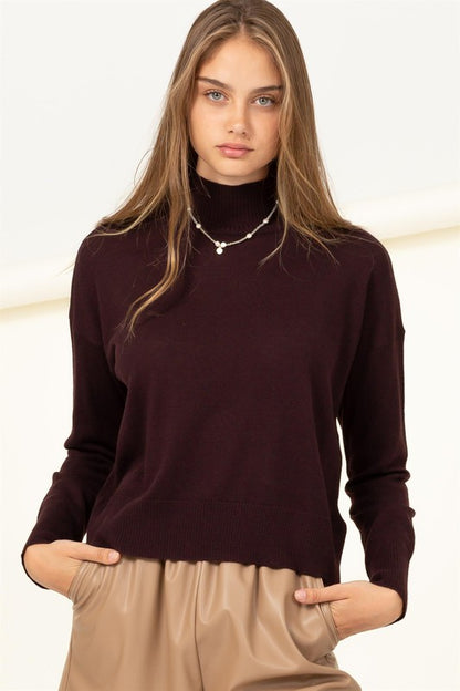 Cozy elegance high-neck sweater