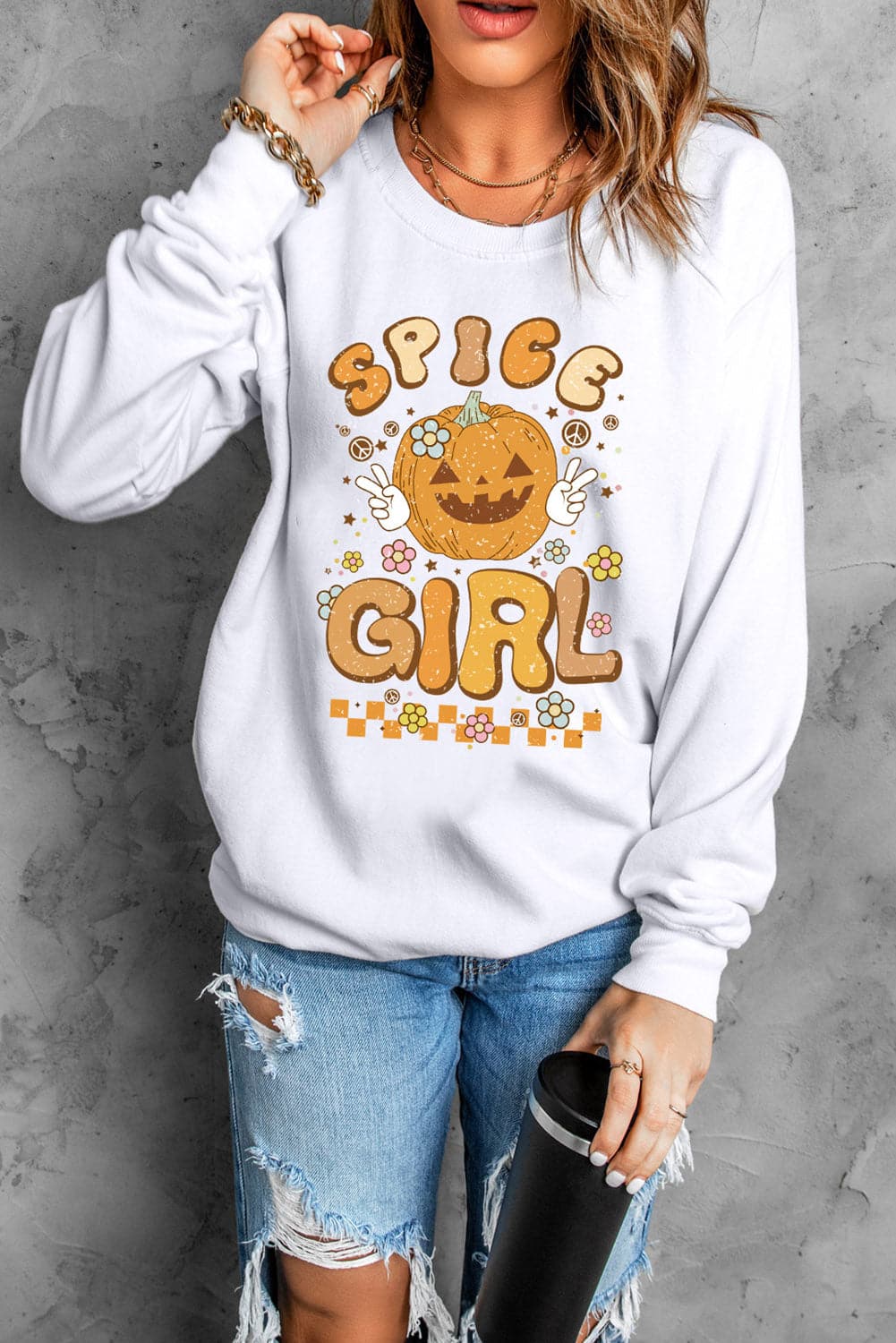 Spice girl casual graphic sweatshirt