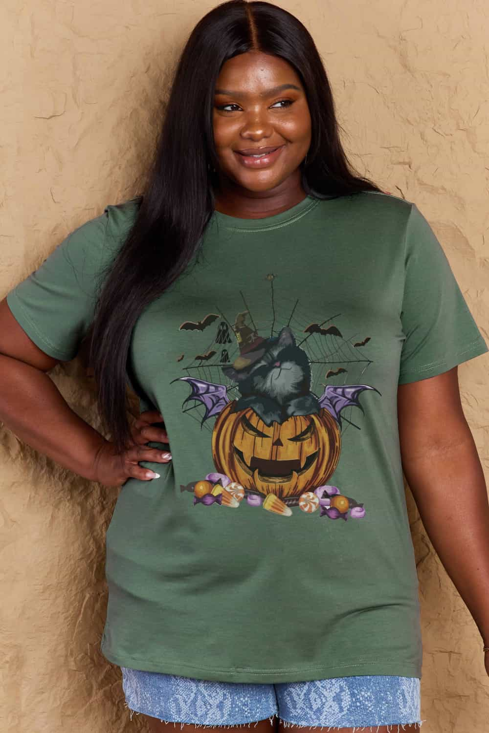 Spooky Vibes Jack-O'-Lantern Graphic Tee