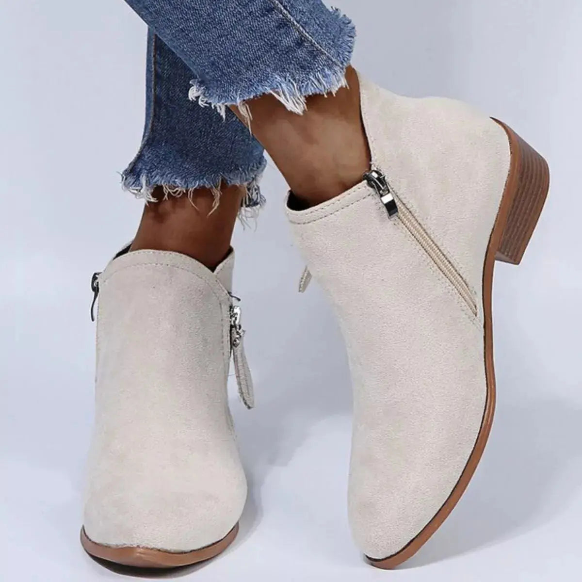 Point Toe Block Heels Boots Simply Love