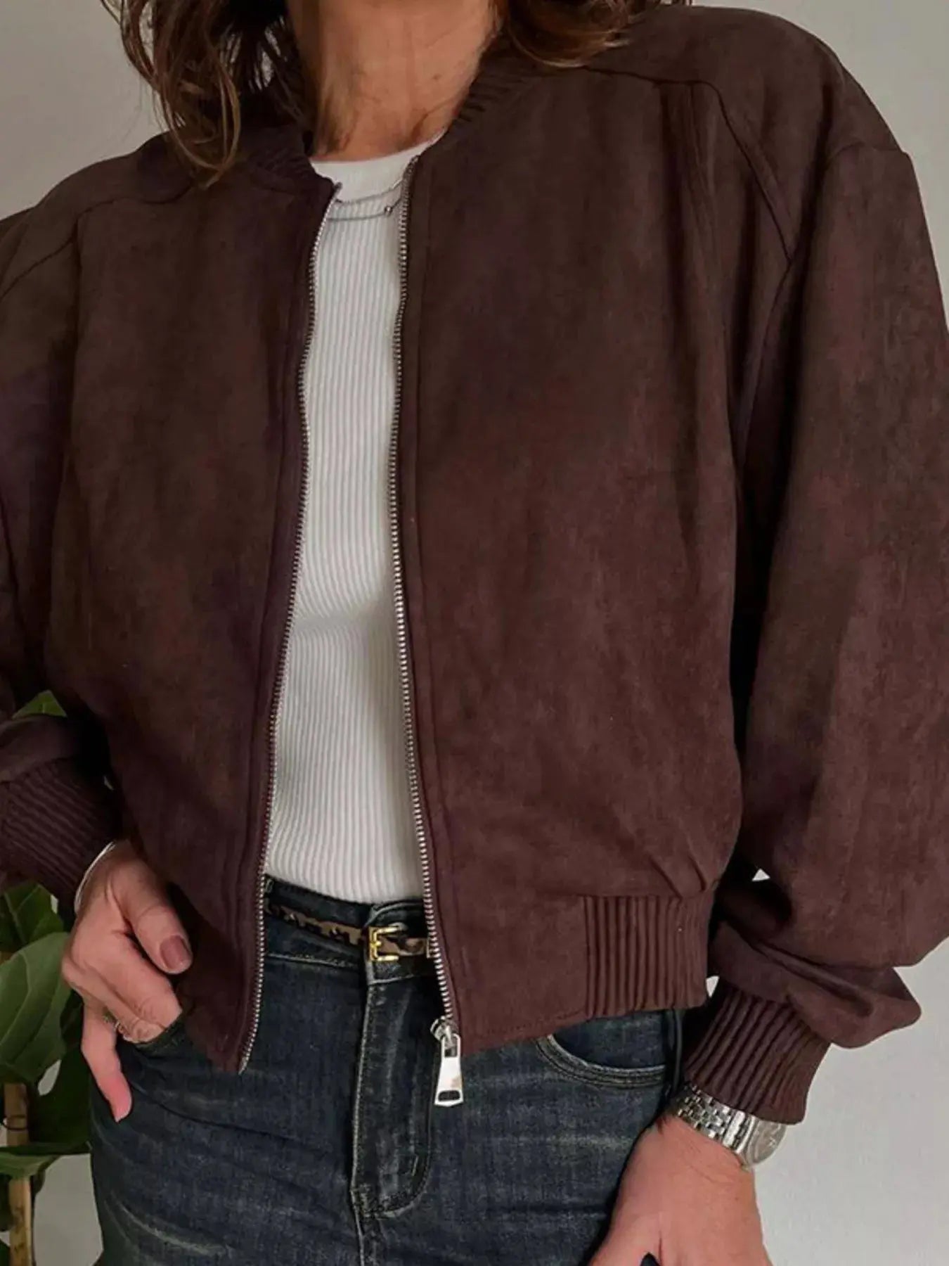 Zip Up Long Sleeve Jacket Simply Love
