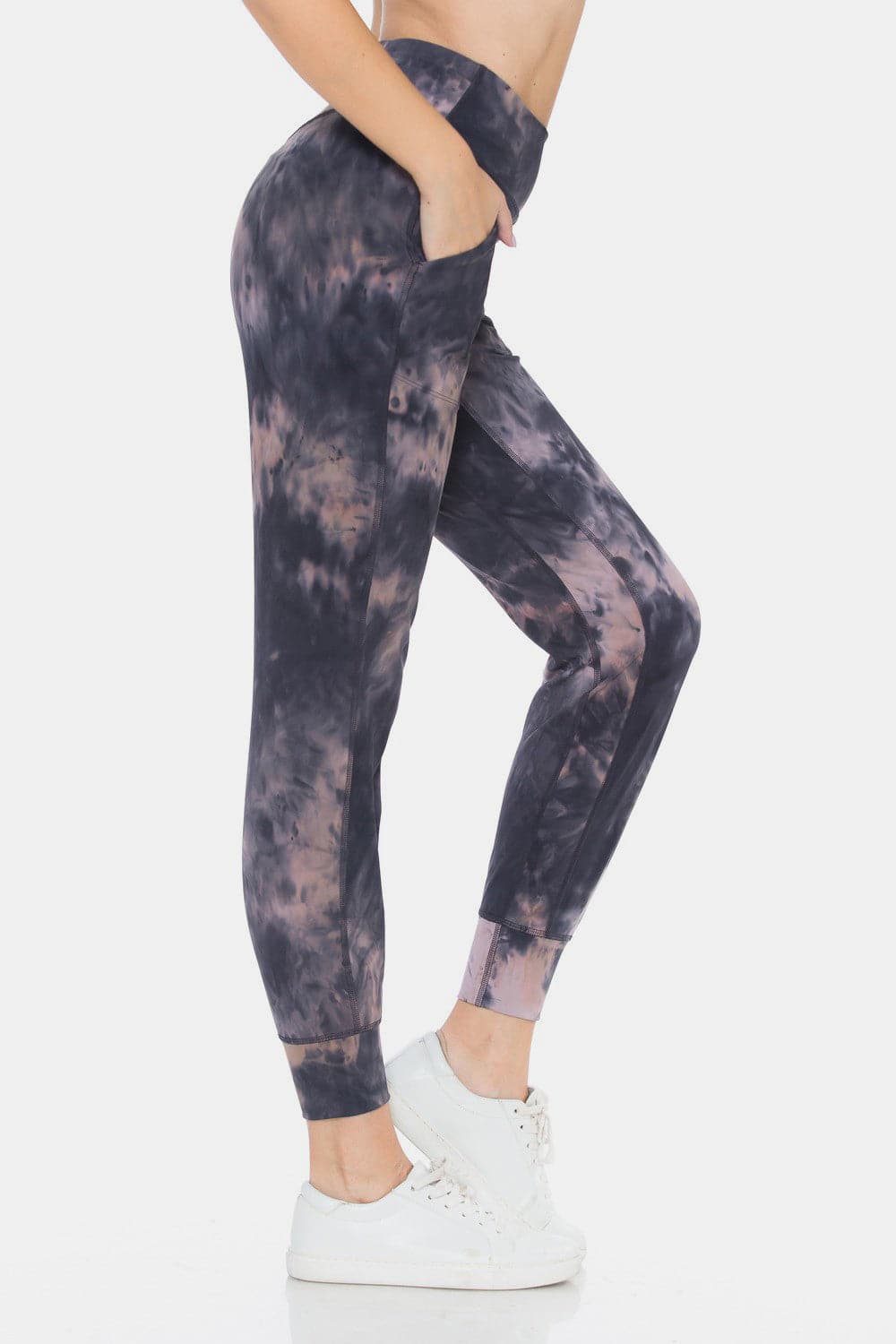 Leggings Depot Tie-Dye High Waist Cropped Leggings.