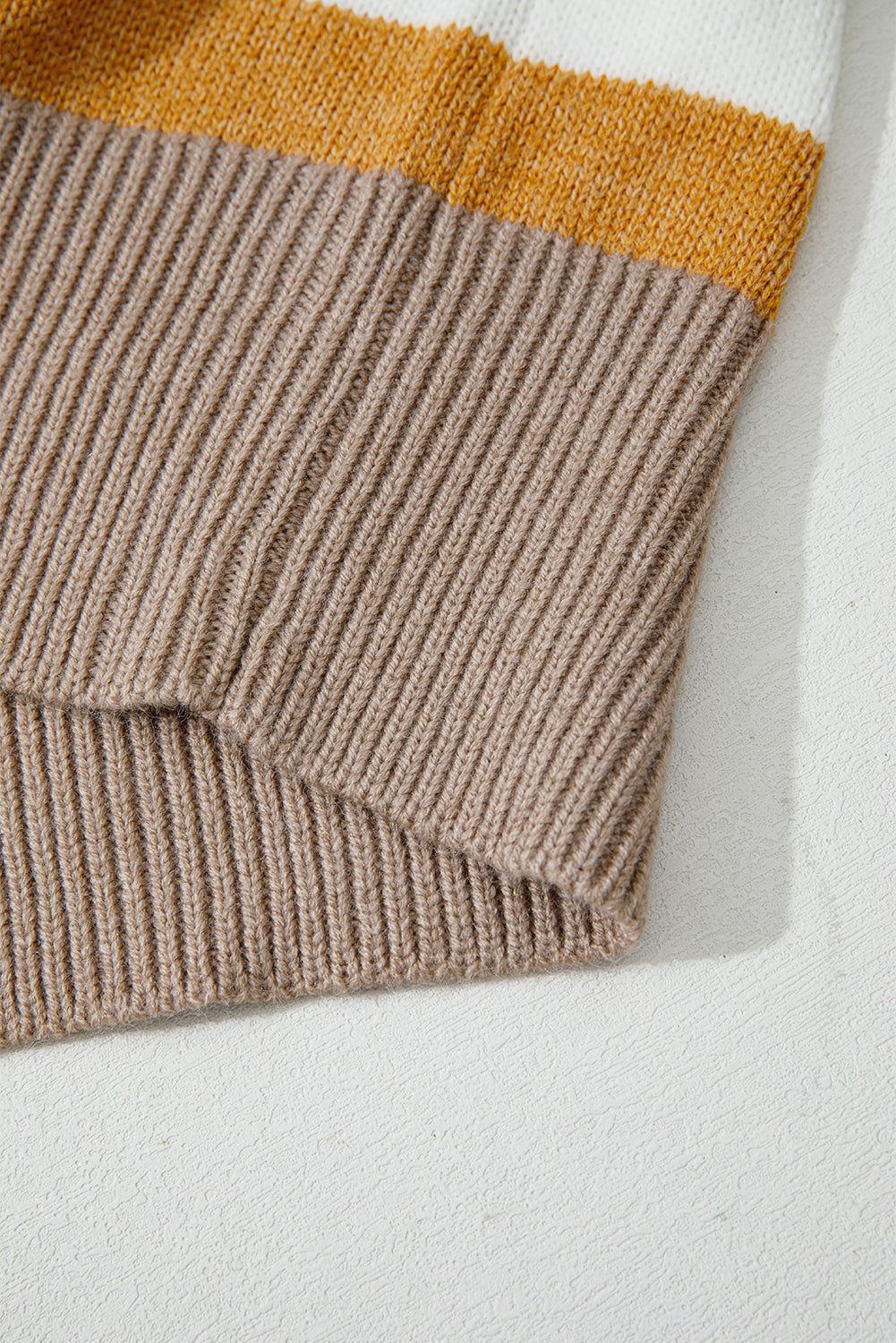 Multicolour Striped Colorblock Plus Size Cozy Sweater Dear-Lover Dropshipping