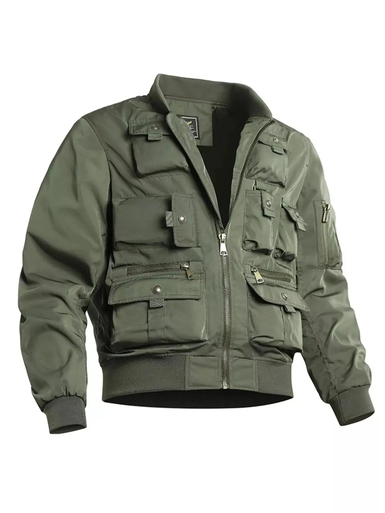 Men's Plus Size Thick Polyester Utility Jacket With Zipper Pockets Simply Love