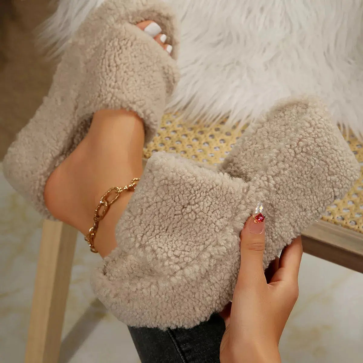 Open Toe Wedge Platform Slippers Simply Love